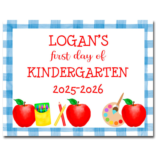 First & Last Day School Sign - Apples