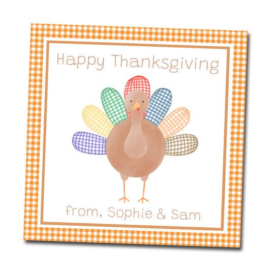 Thanksgiving Gift Tags & Stickers - Turkey