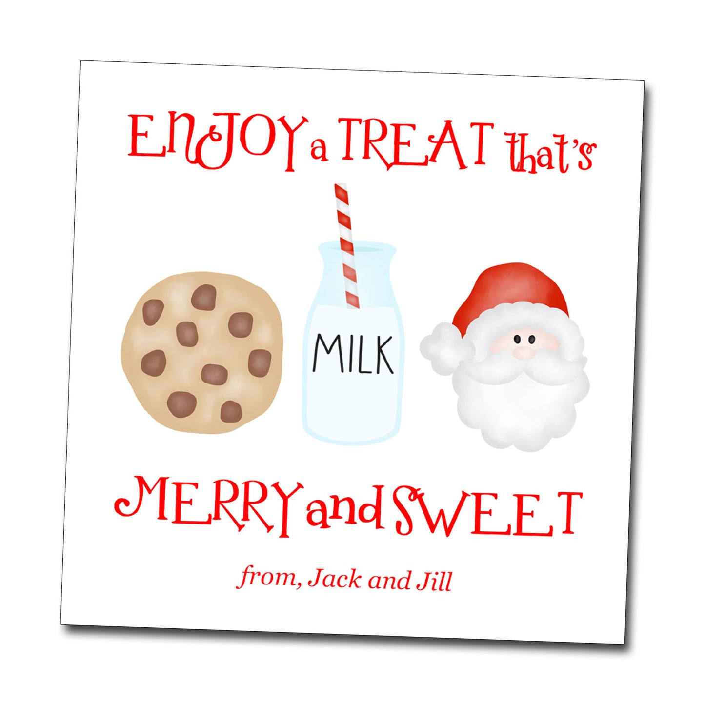 Gift Tags & Stickers - Santa Sweet Treat