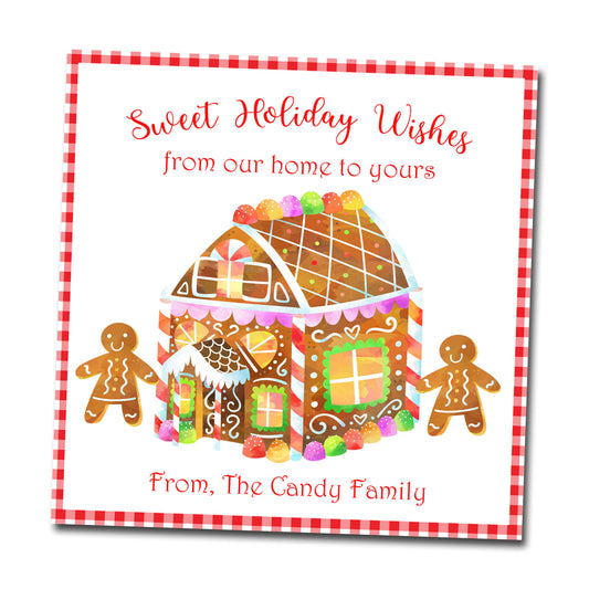 Gift Tags & Stickers - Gingerbread House