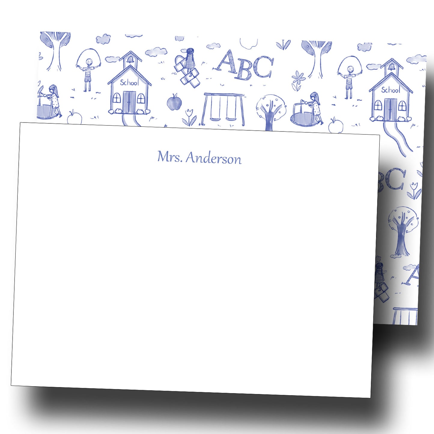Personalized Teacher Note Cards