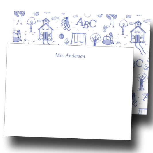 Personalized Teacher Note Cards