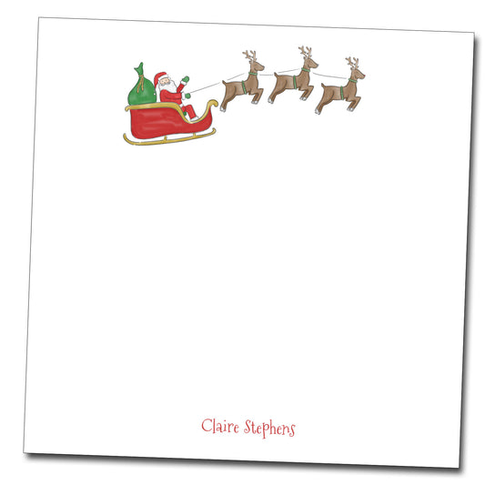 Santa & Reindeer Personalized Notepad