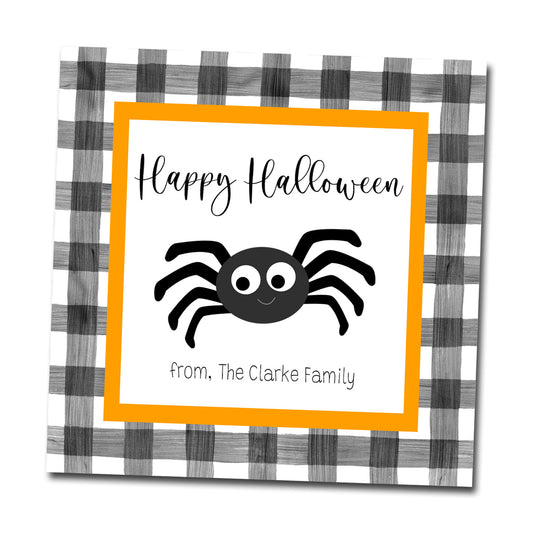 Halloween Gift Tags & Stickers-  Spider