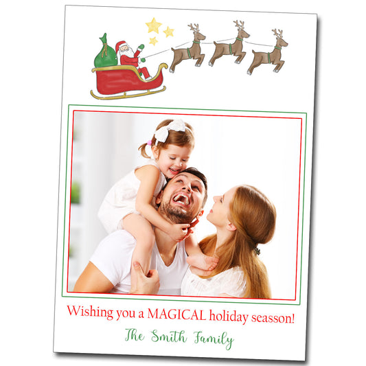 Christmas Cards - Santa's Sleigh