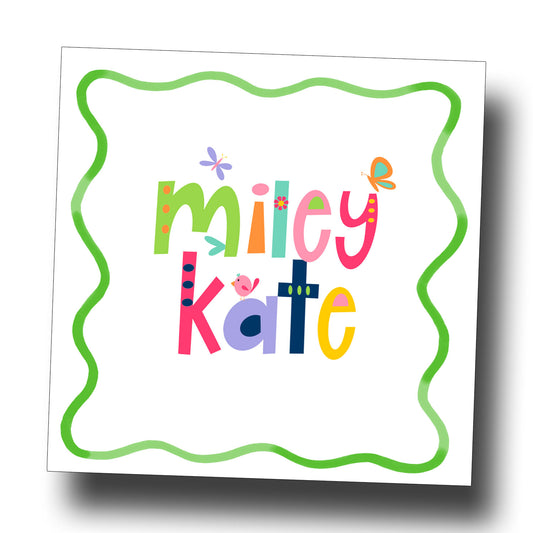Personalized Enclosure Cards - Fun Font