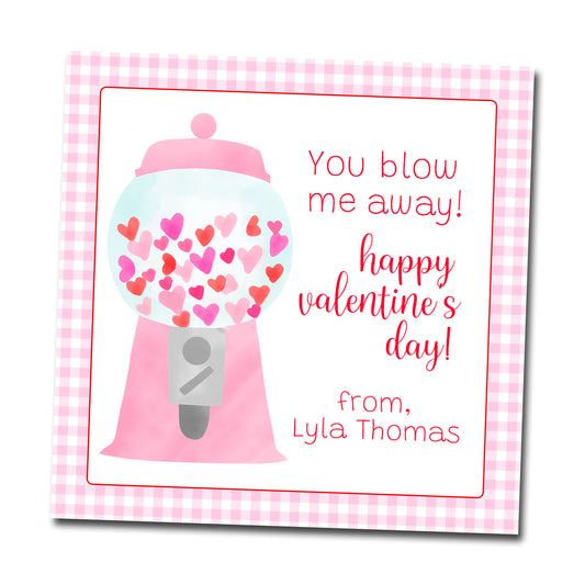 Valentine Tags & Stickers - Blow me away!