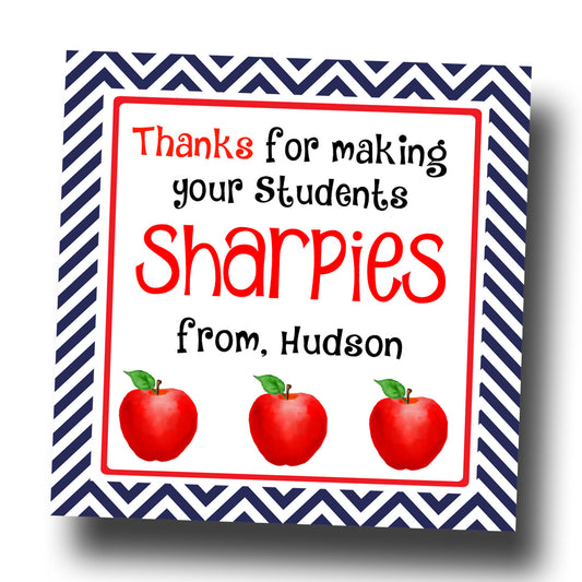 Personalized Gift Tags & Stickers, Sharpies