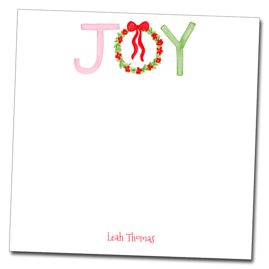 Christmas JOY Personalized Notepad