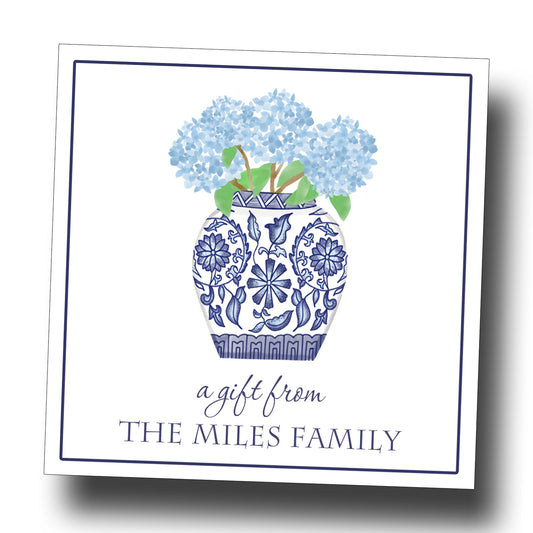 Personalized Enclosure Cards - Hydrangeas