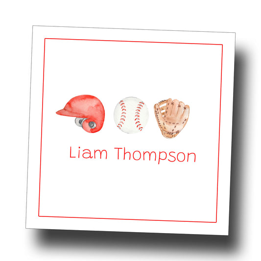 Personalized Enclosure Cards - Baseball