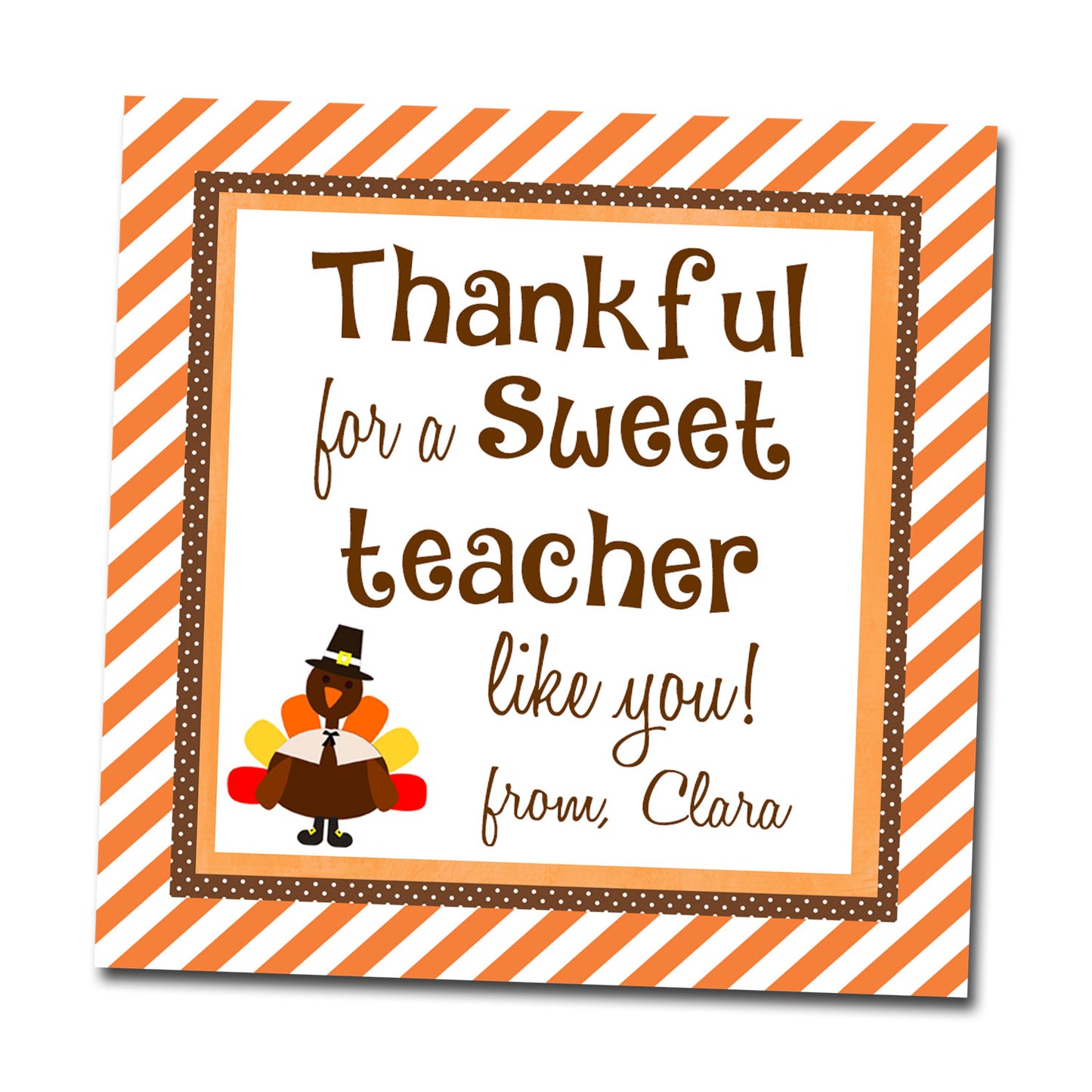 Thankful Gift Tags & Stickers - for Teacher
