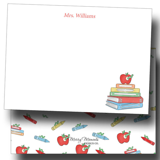 Personalized Teacher Note Cards