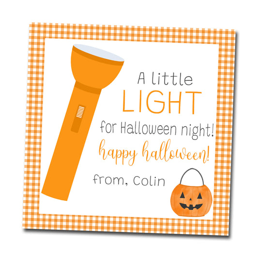 Halloween Gift Tags & Stickers - Flashlight