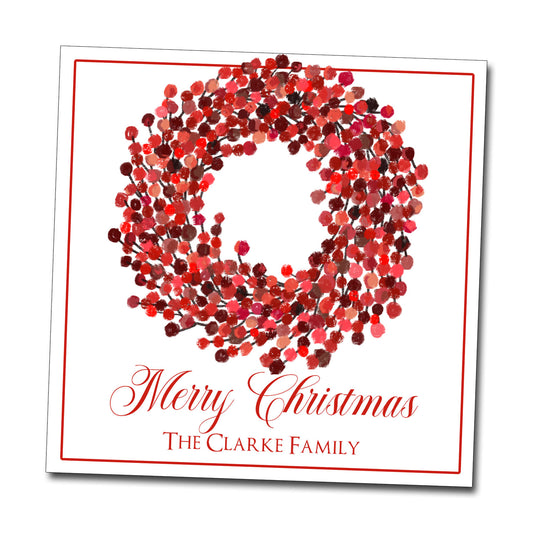 Gift Tags & Stickers - Berry Wreath