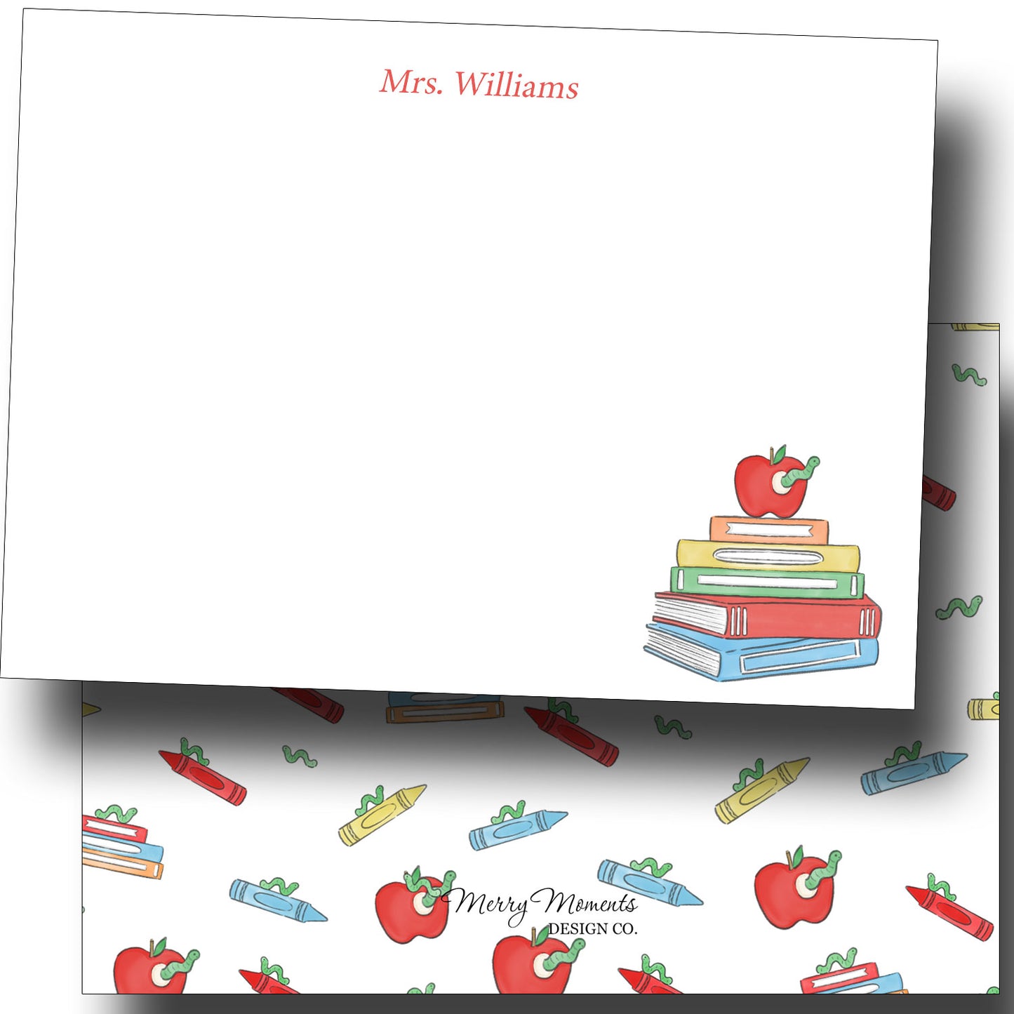 Personalized Teacher Note Cards