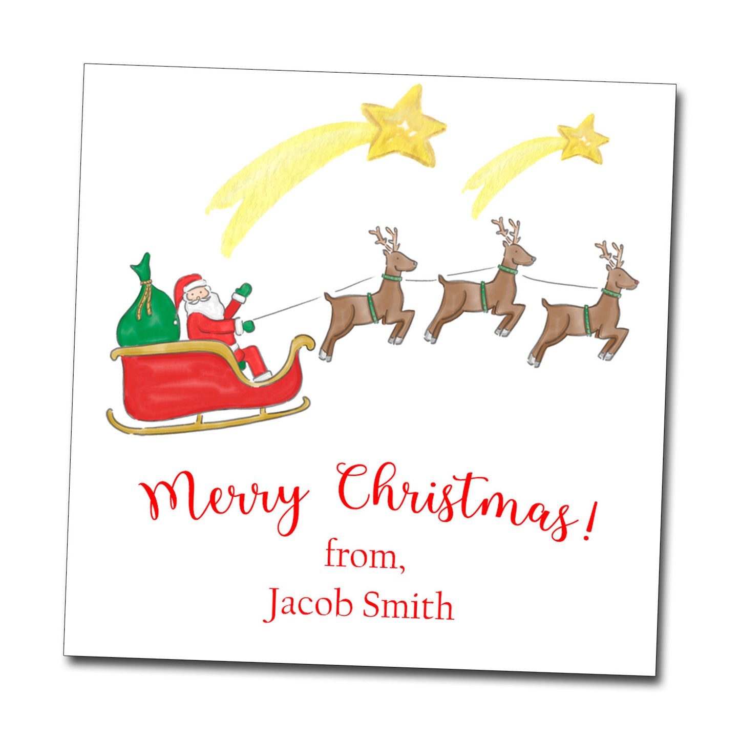 Gift Tags & Stickers - Santa's Sleigh