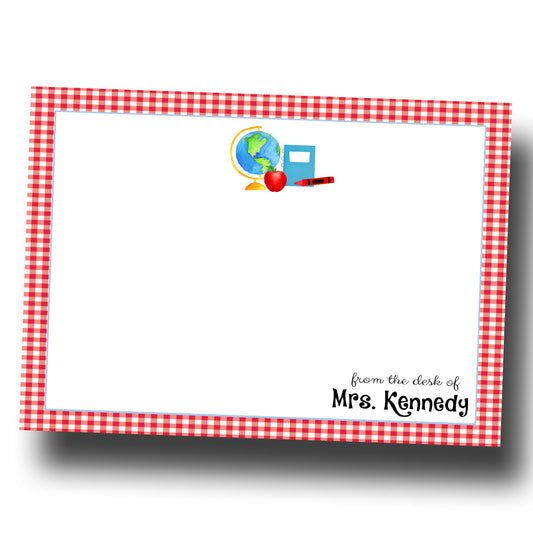 Personalized Teacher Note Cards