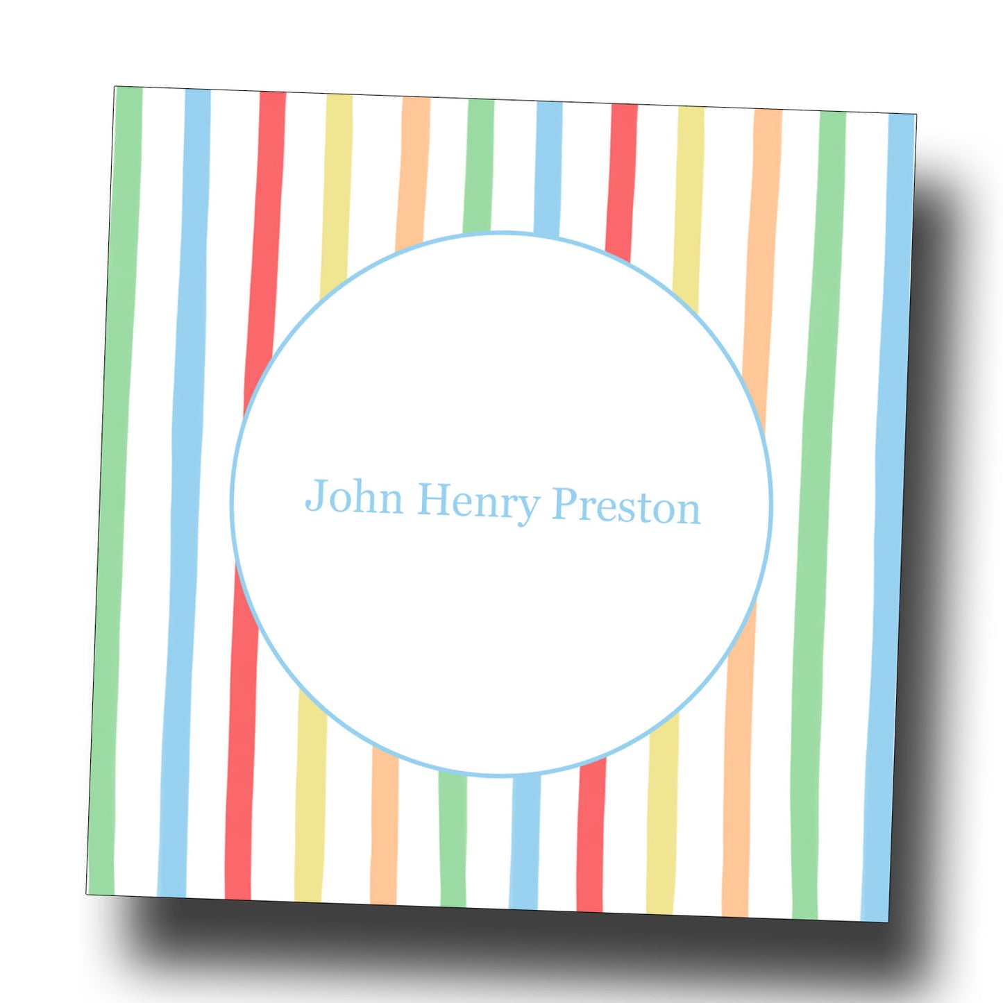 Personalized Enclosure Cards - Watercolor Stripes