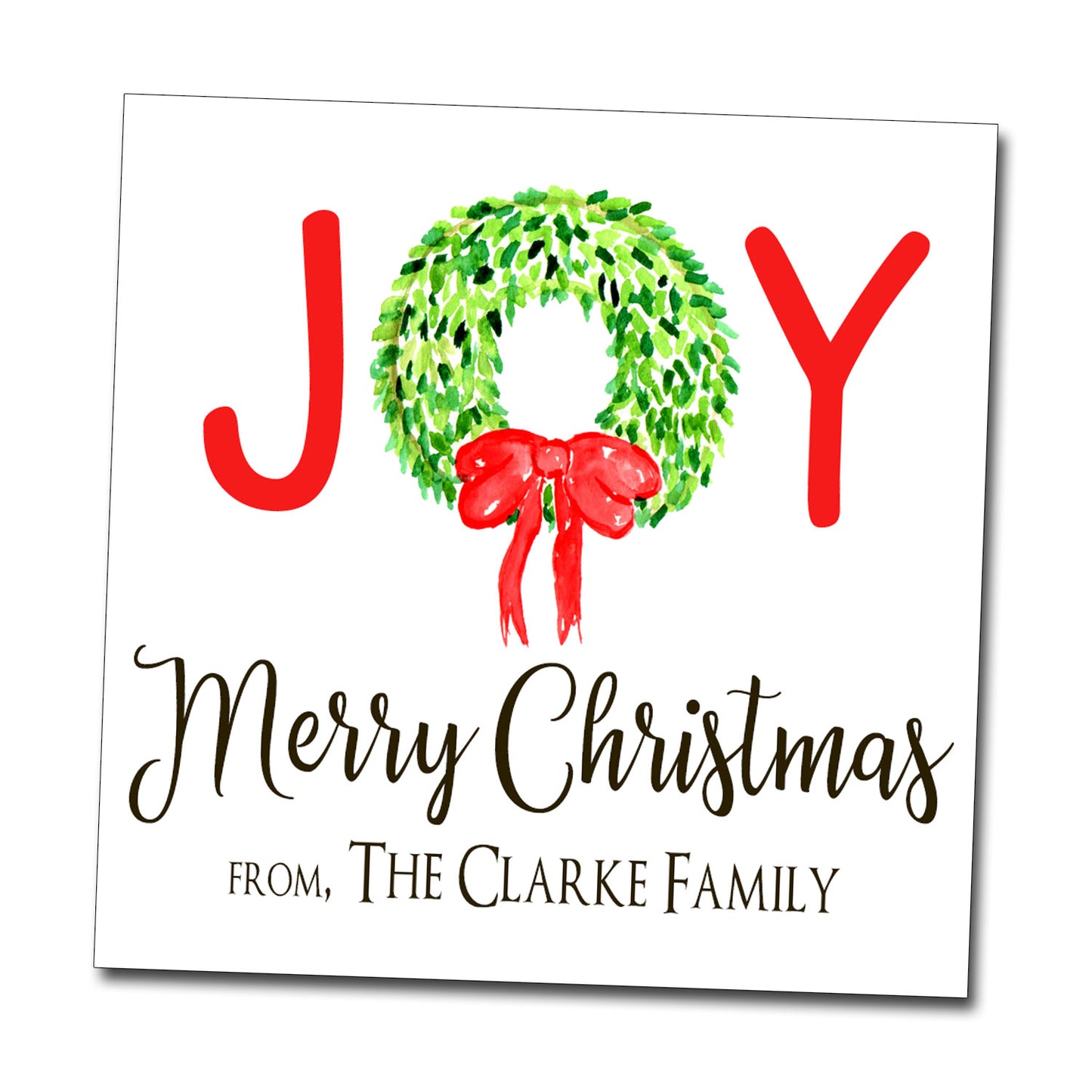 Gift Tags & Stickers - JOY wreath