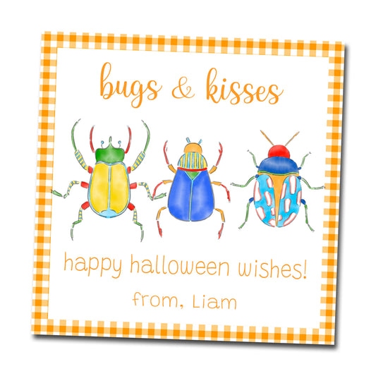 Halloween Gift Tags & Stickers - Bugs & Kisses