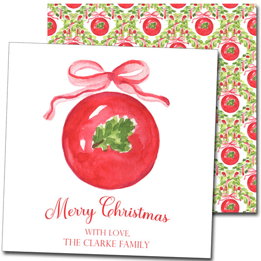 Gift Tags & Stickers - Red Ornament
