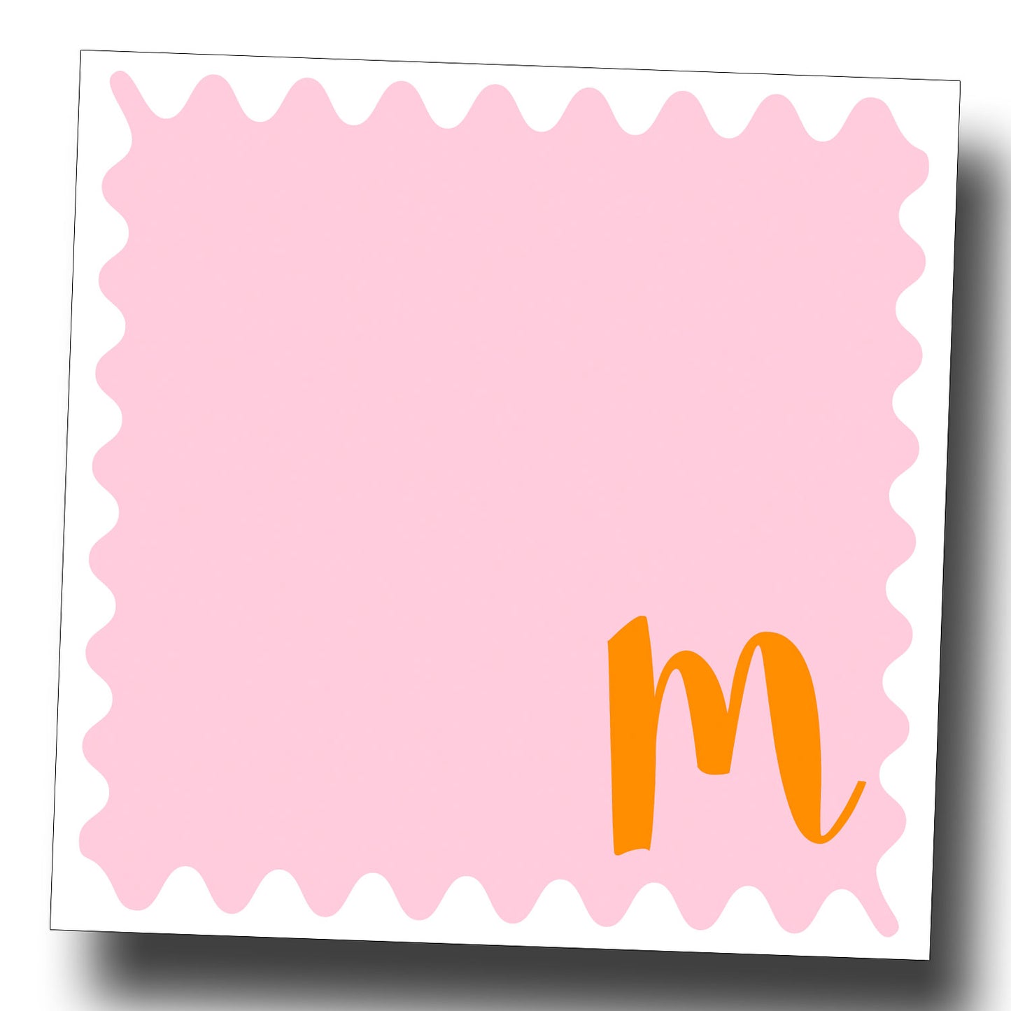 Personalized Notepad - Orange Monogram
