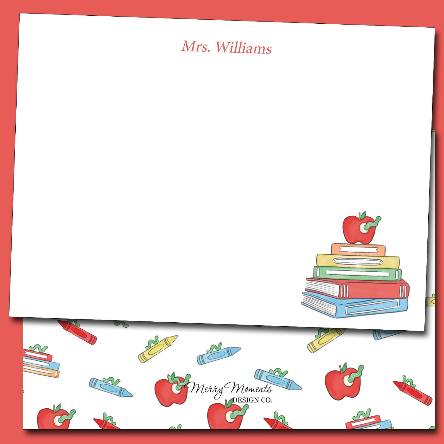 Personalized Teacher Note Cards