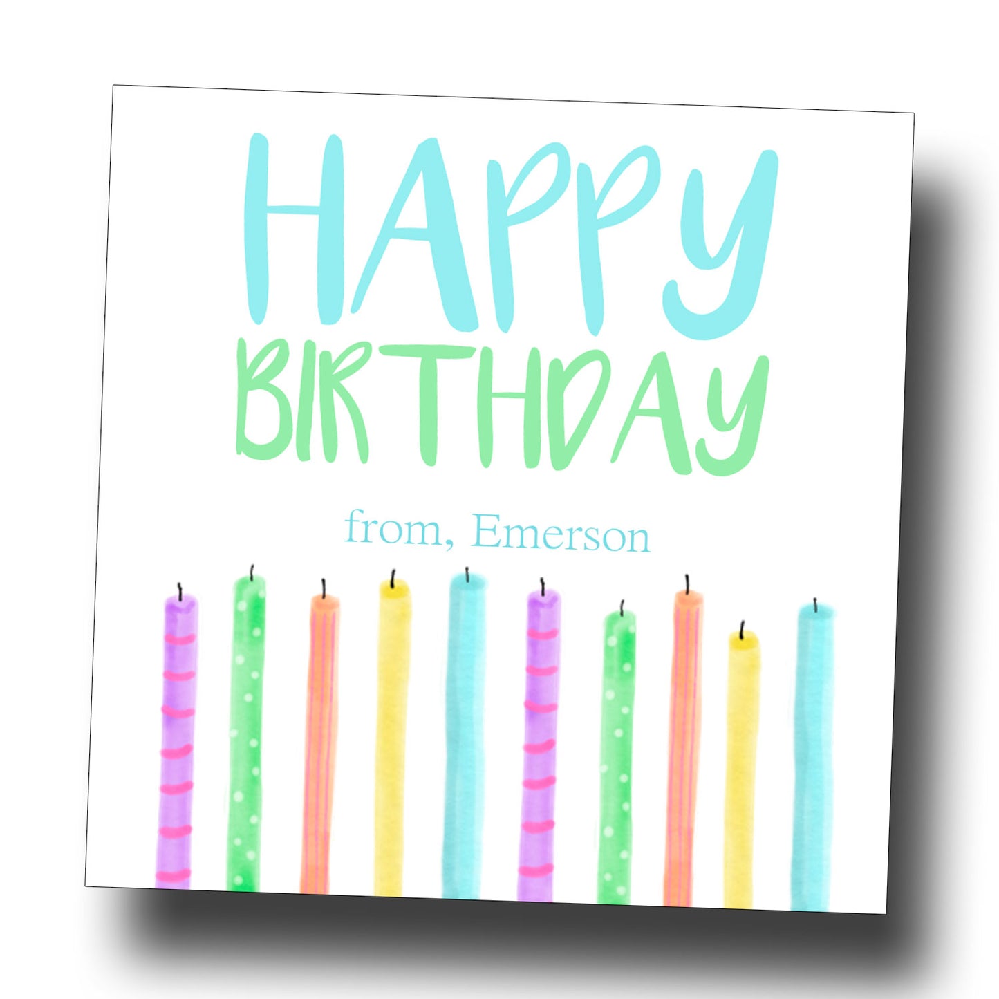 Birthday Gift Tags & Stickers - Candles