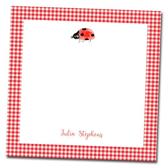 Personalized Notepad - Ladybug
