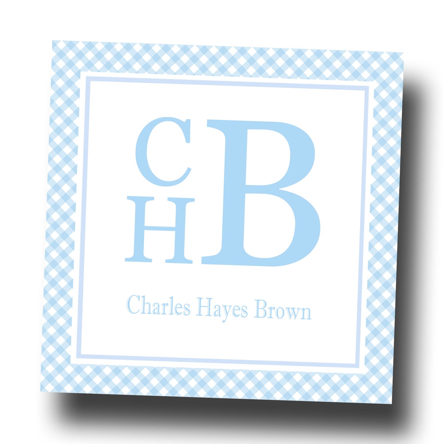 Personalized Enclosure Cards  - Monogram