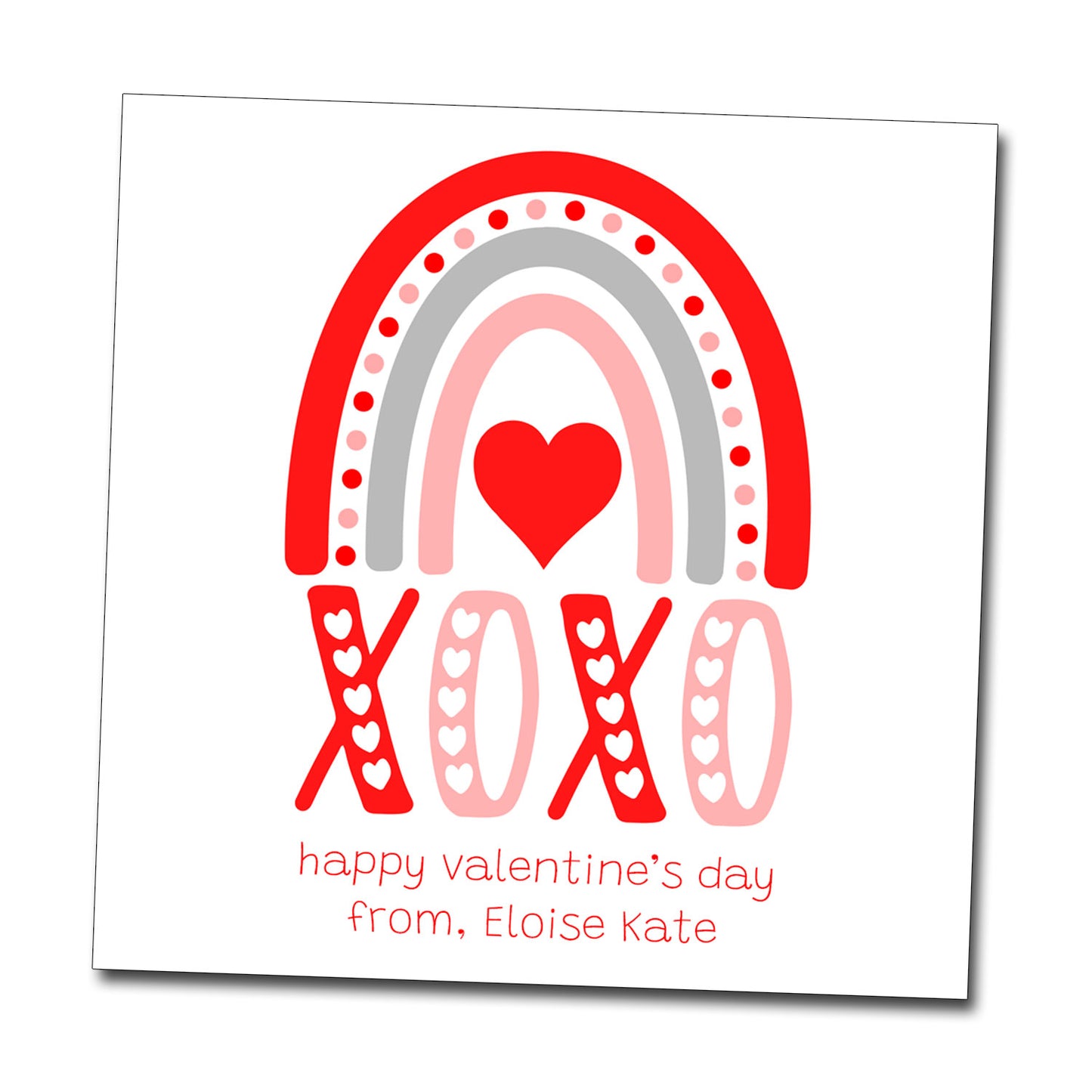 Valentine Tags & Stickers - XOXO
