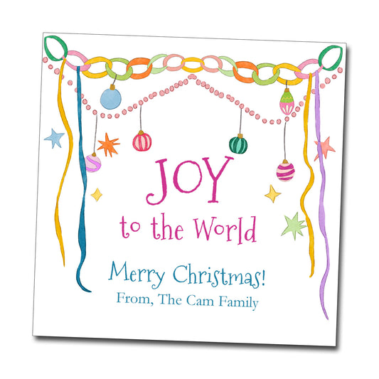 Personalized Whimsical Christmas Gift Tags & Stickers
