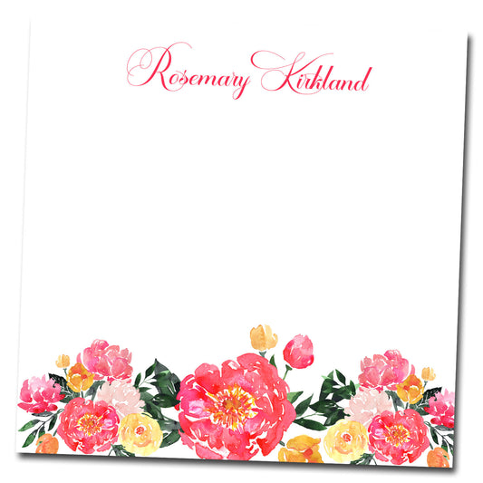 Personalized Notepad - Floral