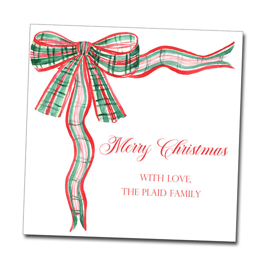 Gift Tags & Stickers - Cute Plaid Bow