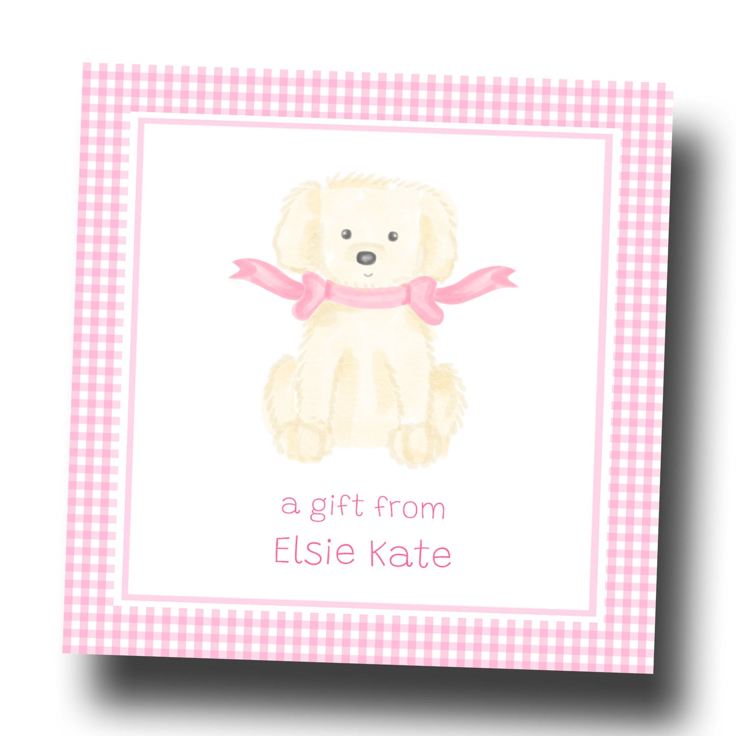 Personalized Enclosure Cards - Puppy Dog