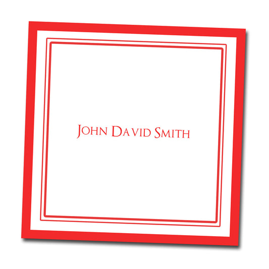 Personalized Enclosure Cards - Red Border