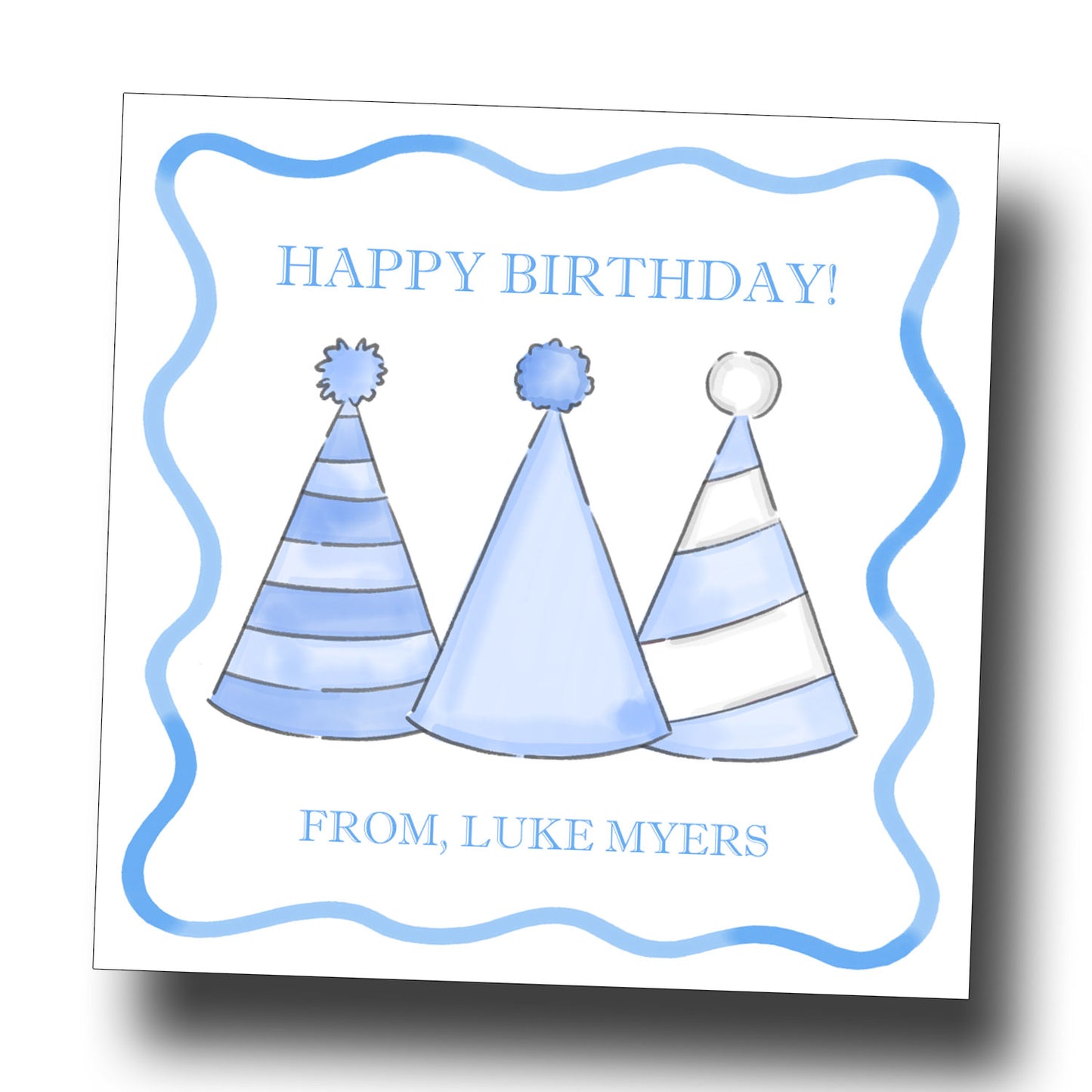 Birthday Gift Tags & Stickers - Party Hats