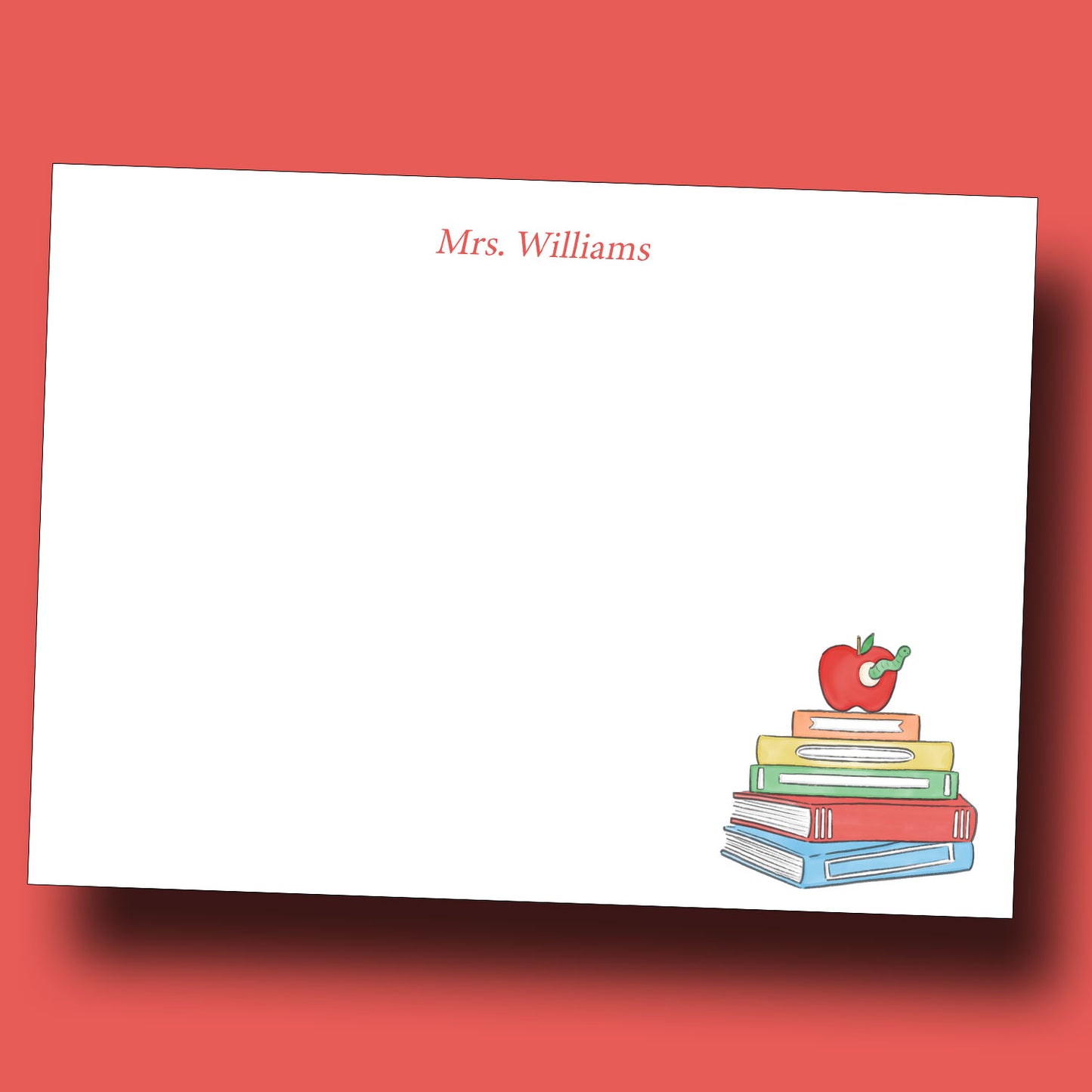 Personalized Teacher Note Cards