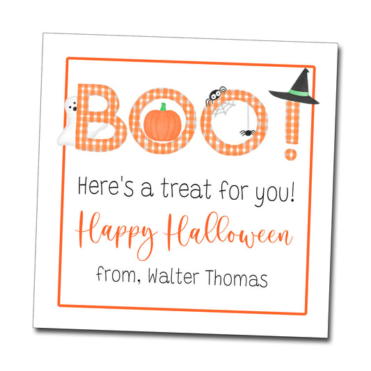 Halloween Gift Tags & Stickers - Boo!
