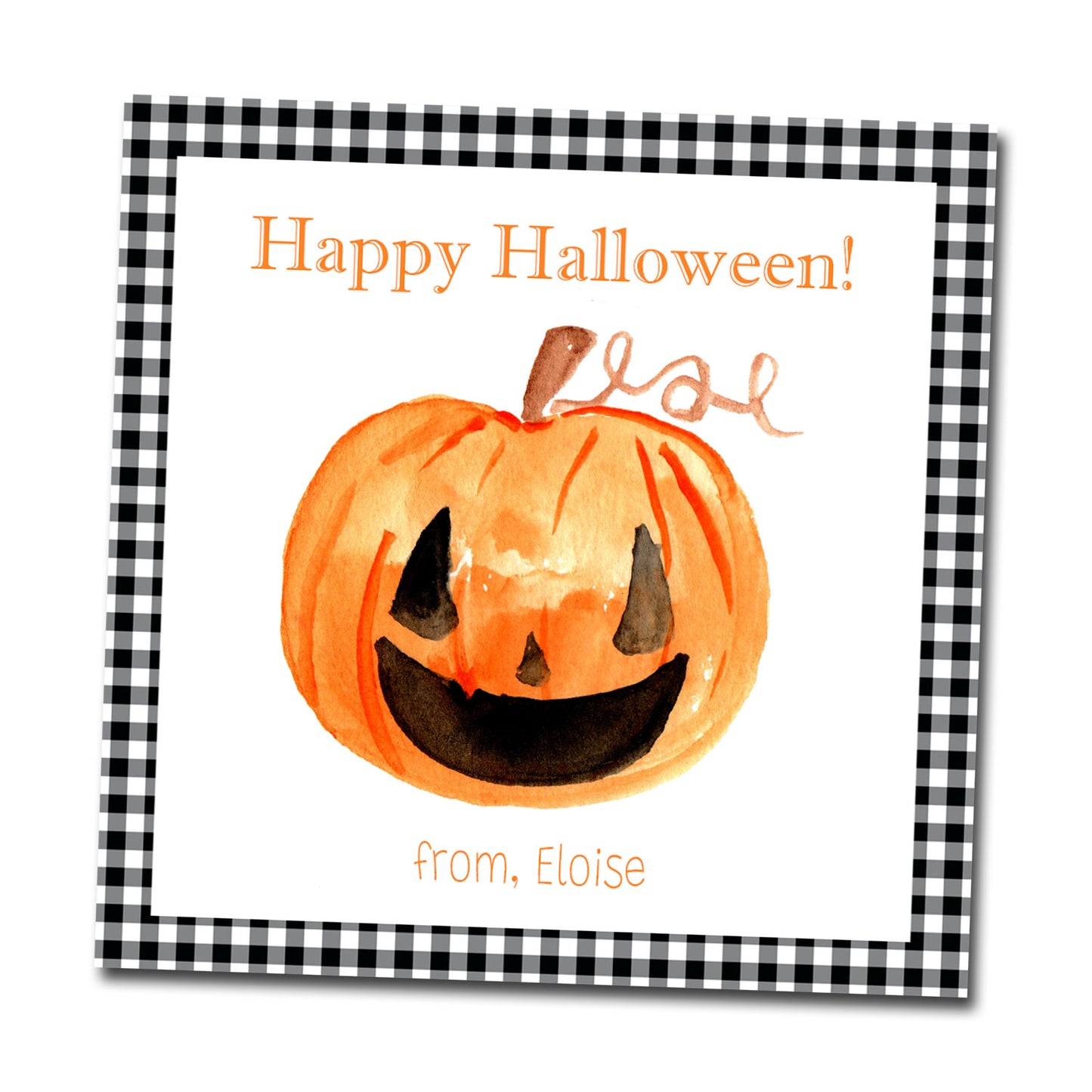 Halloween Gift Tags & Stickers -  Jack O Lantern
