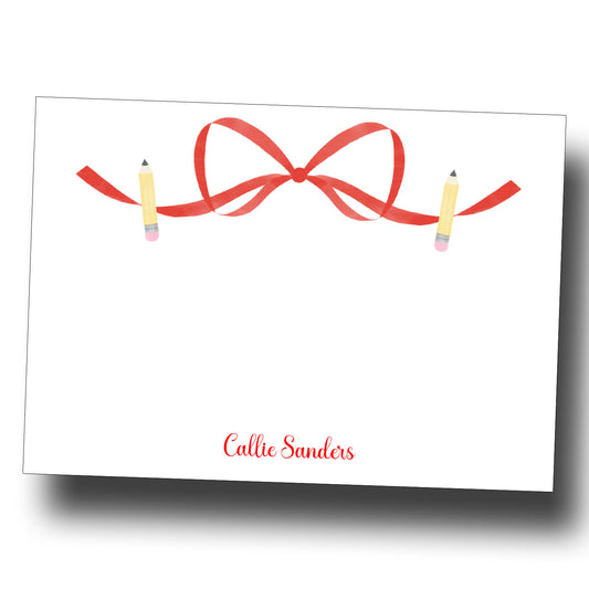 Personalized Teacher Note Cards