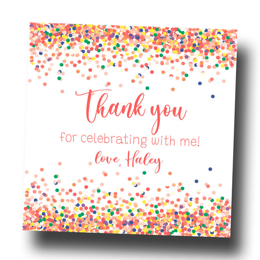 Favor Tags & Stickers - Confetti