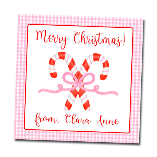 Gift Tags & Stickers - Candy Canes