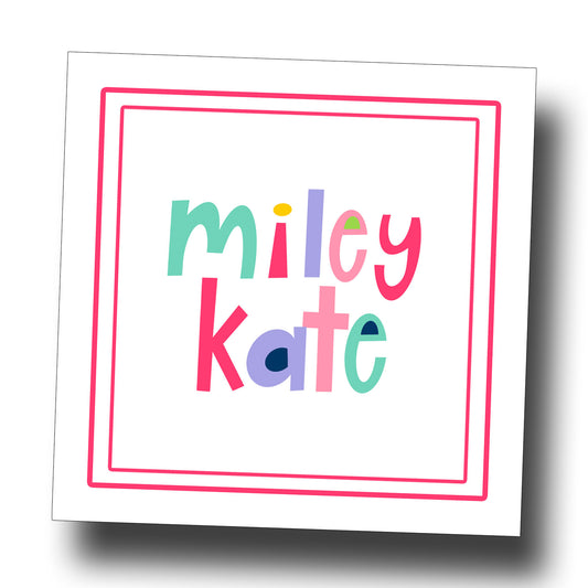 Personalized Enclosure Cards - Fun Font