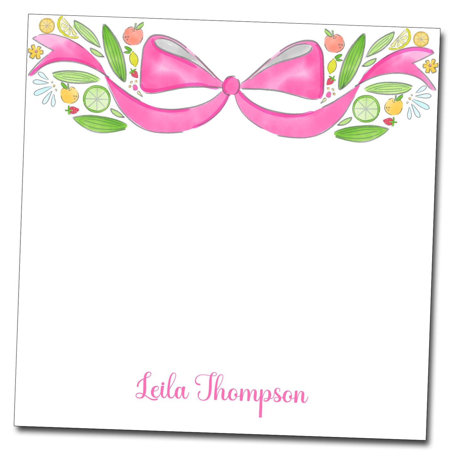 Personalized Notepad - Fruit Bow