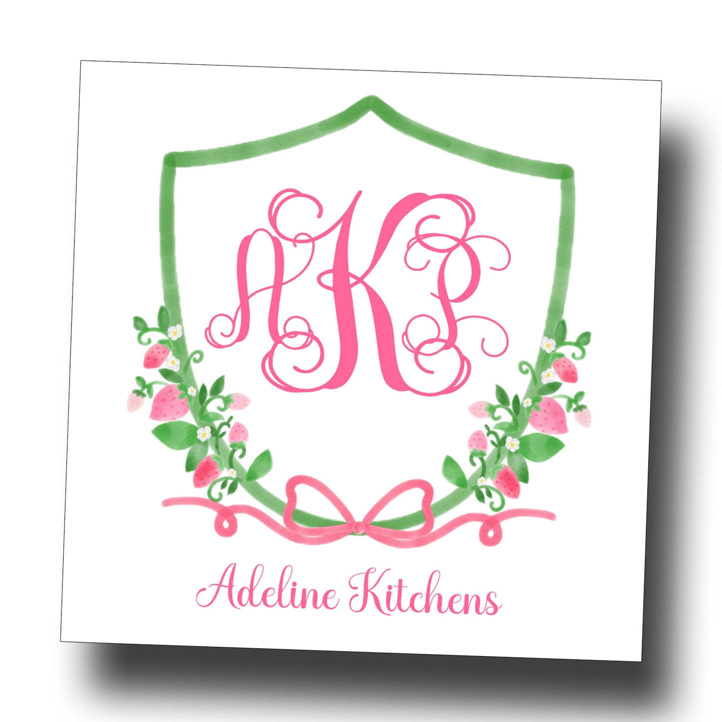 Personalized Enclosure Cards - Strawberries