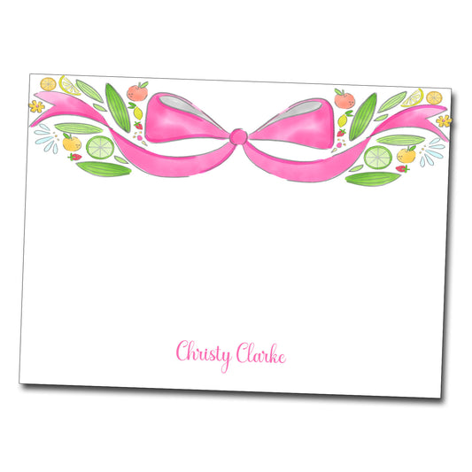 Personalized Note Cards Fruit Bow