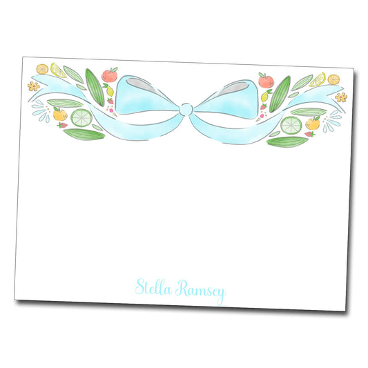 Personalized Note Cards - Fruit Bow