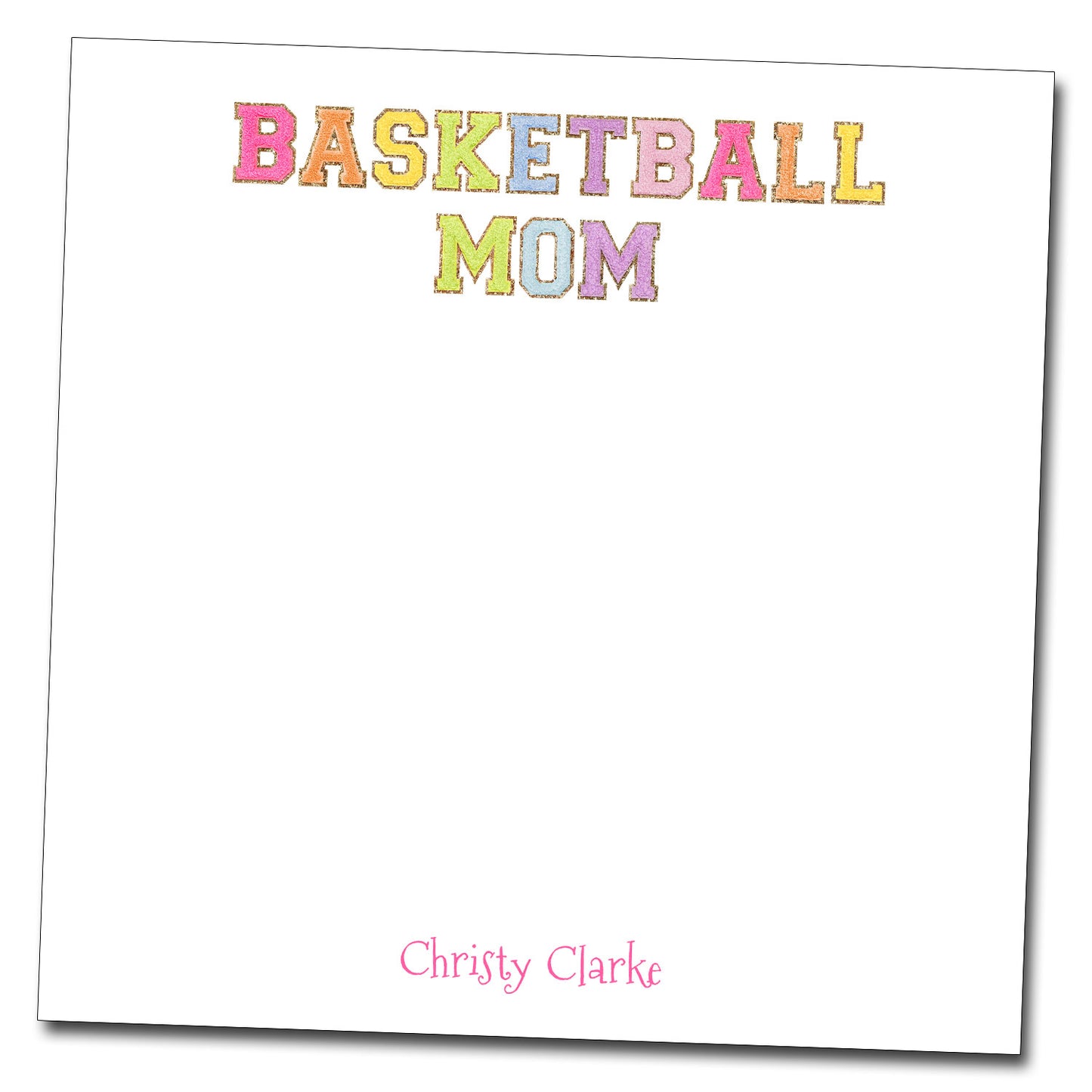 Personalized Notepad - Basketball Mom